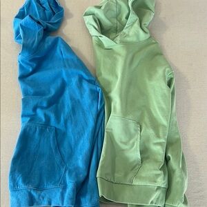 Target Blue & Light Green Kids Hoodies - Twin Pack
